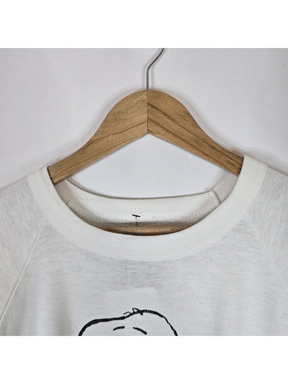 Vintage 80s 90s Snoopy Crewneck Sweatshirt White Size L - Picture 4 of 5